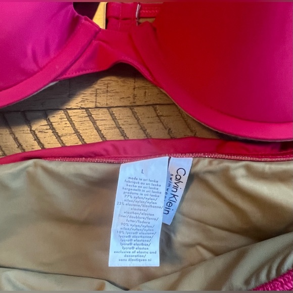 Calvin Klein Pink Bikini Set 34D/L - Picture 4 of 7